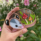 Mini Mushroom Opossum Stained Glass Suncatcher