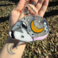 Sleepy Silver Moon Opossum Stained Glass Mini