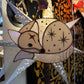 Large Celestial Pink Fox Stained Glass Suncatcher