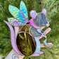 Dichroic Fairy Rat Stained Glass Suncatcher