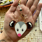 Crystal Opossum Stained Glass Charm