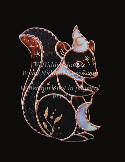 Wizard Squirrel Art Print