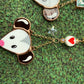 Heart Opossum Stained Glass Charm