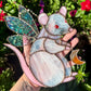 White Fairy Rat Stained Glass