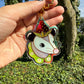 Strawberry Opossum Holographic Acrylic Bag Charm