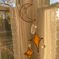Moon and Stars Stained Glass Suncatcher