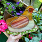 Flower Chicken Stained Glass Suncatcher