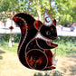 Moon Squirrel Wizard Stained Glass Suncatcher