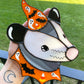 (cracked!) Halloween Opossum Stained Glass Suncatcher
