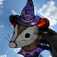 Deep Purple Witch Opossum Stained Glass Suncatcher