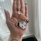 Golden Starburst Opossum Stained Glass Charm