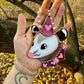 Mini Lovely Opossum Stained Glass Ornament