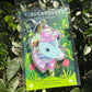 Silver Pink Pony Opossum Holographic Acrylic Bag Charm