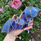 Purple Haze Wizard Bat Stained Glass Suncatcher