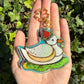 Strawberry Duck Holographic Acrylic Bag Charm