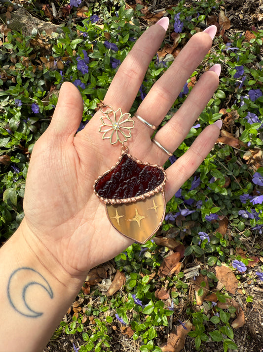 Flower Star Acorn Rear View Mirror Hanger