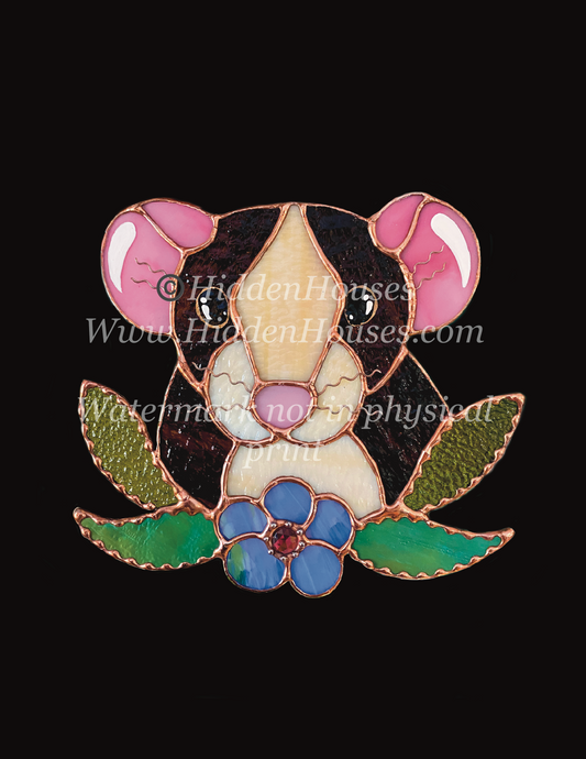 Flower Rat Art Print