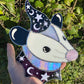 Purple Starry Opossum Stained Glass Suncatcher