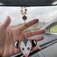Ornate Opossum Stained Glass Car Charm