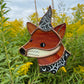 Spiderweb Mini Wizard Fox Stained Glass Suncatcher