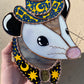 Celestial Cowboy Opossum Stained Glass Suncatcher