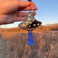 Blue Mushroom Stained Glass Ornament