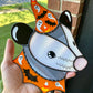 (cracked!) Halloween Opossum Stained Glass Suncatcher