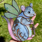 Medieval Fairy Rat Stained Glass Suncatcher