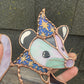 Winter Wizard Opossum Stained Glass Suncatcher