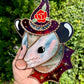 Rose Witch Opossum Stained Glass Suncatcher