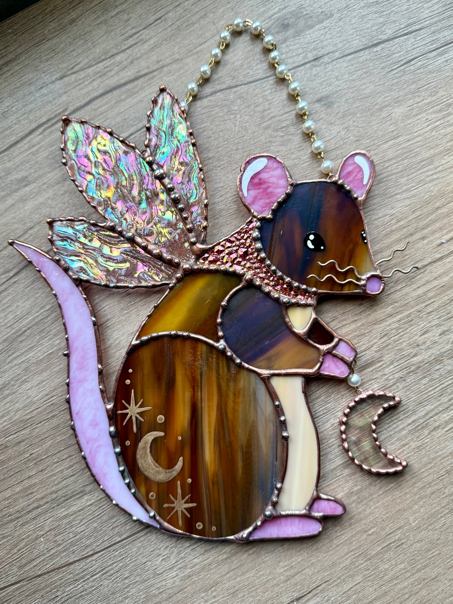 Brown Fairy Rat Stained Glass