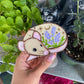 Mini Tan Lavender Rat Stained Glass Ornament