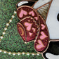 Pink Heart Cowgirl Opossum Stained Glass Suncatcher