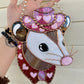 Pink Pony Opossum Stained Glass Suncatcher