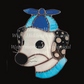 Helicopter Hat Puppy Art Print
