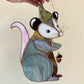 Acorn Wizard Opossum Stained Glass Suncatcher