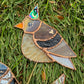 Wizard Sparrow Stained Glass Planter Stake