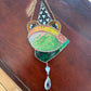 Lovely Wizard Frog Stained Glass Suncatcher