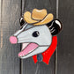 Made to Order: Screamy Cowboy Opossum Stained Glass Suncatcher