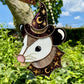 Deep Purple Witch Opossum Stained Glass Suncatcher