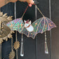 Celestial Bat Stained Glass Suncatcher
