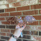 Dusty Purple Wizard Bat Stained Glass Suncatcher