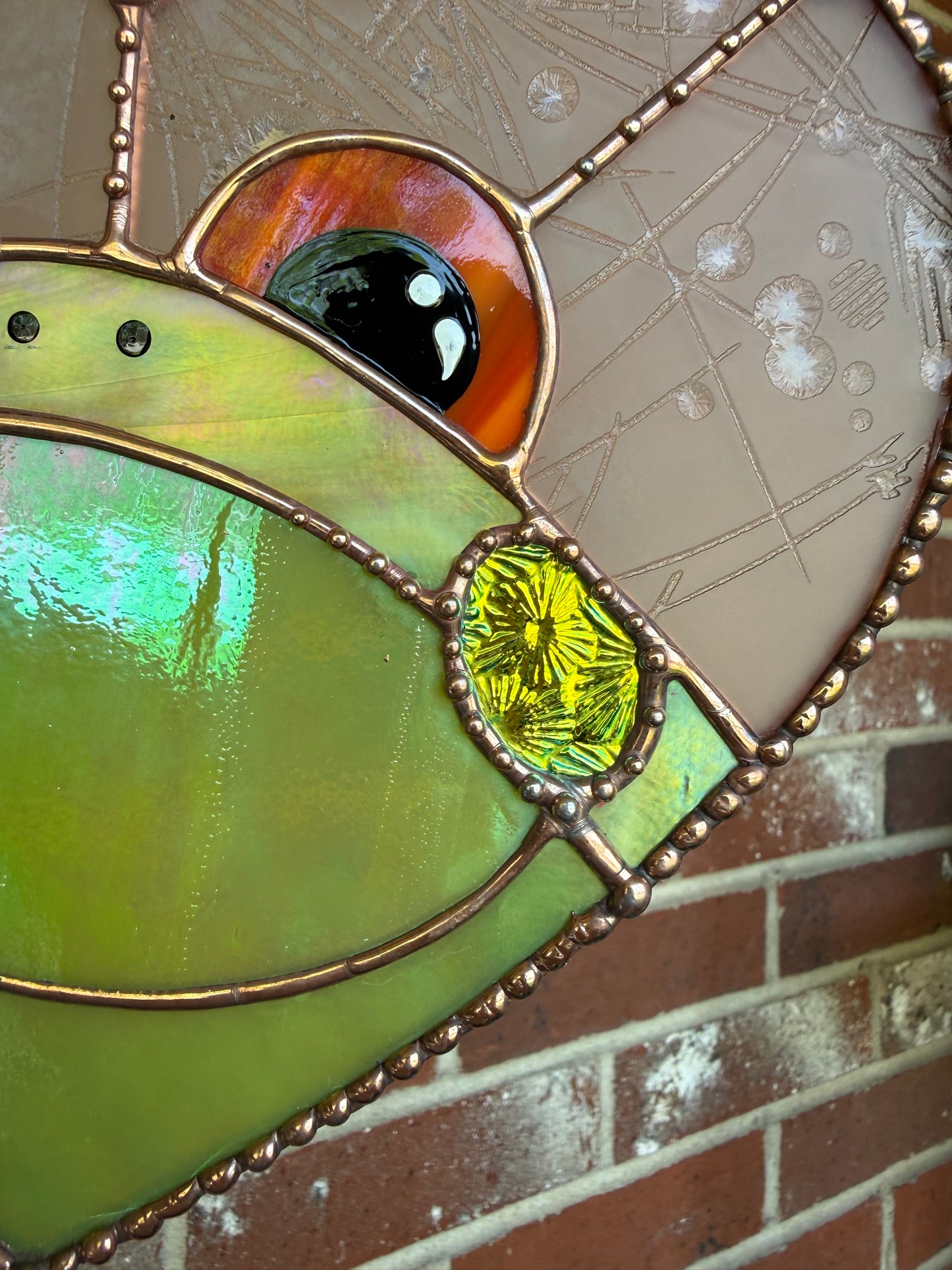 Lovely Frog Stained Glass Suncatcher