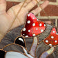 Mushroom Opossum Stained Glass Suncatcher