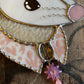 Baby Pink Cowgirl Opossum Stained Glass Suncatcher