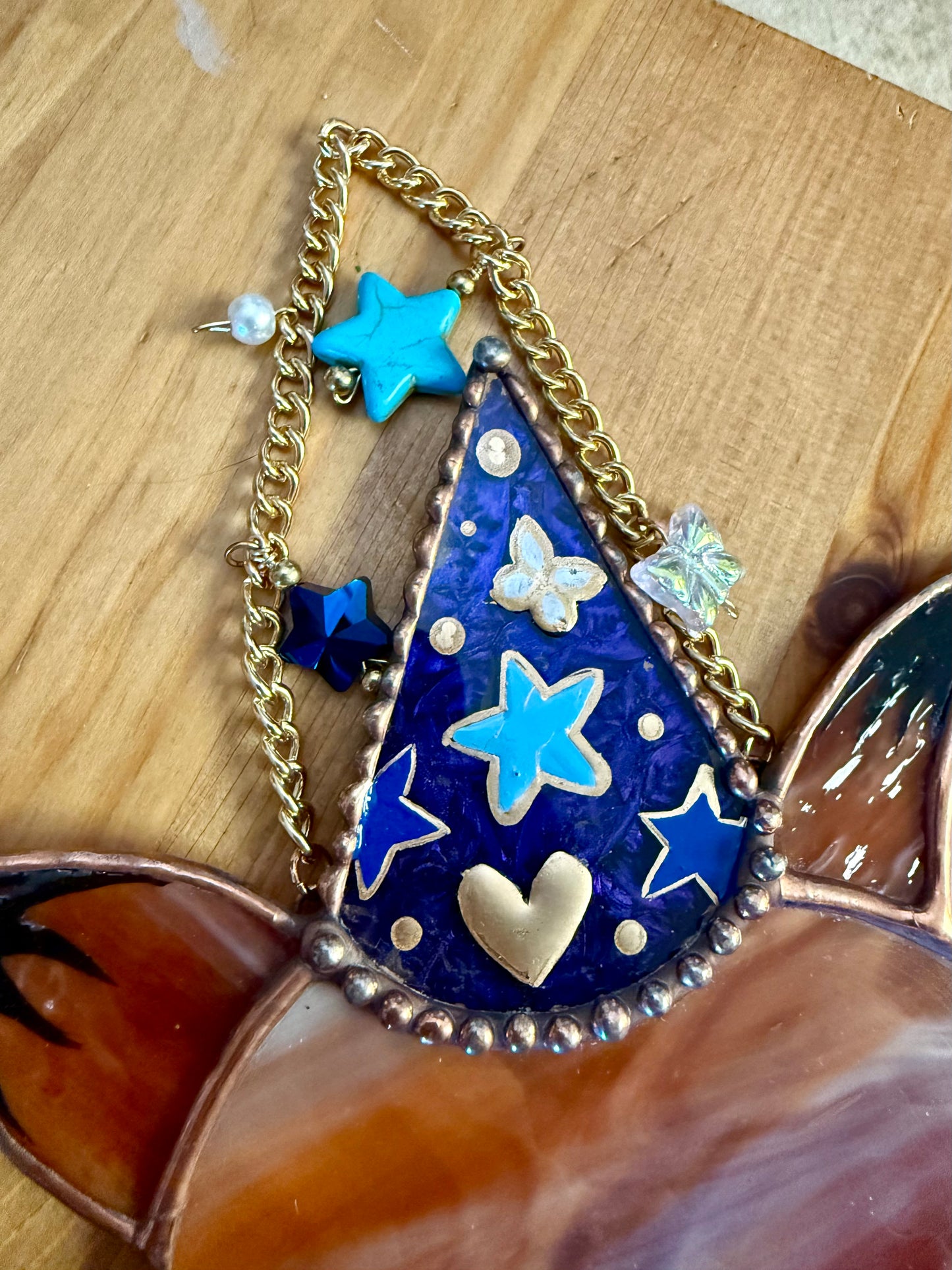 Trinket the Fox Stained Glass Suncatcher