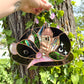 Black Crystal Rat Stained Glass Mirror
