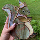 Moon Squirrel Wizard Stained Glass Suncatcher