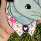 Pink Pigeon Opossum Stained Glass Suncatcher