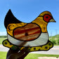 Flower Chicken Stained Glass Suncatcher